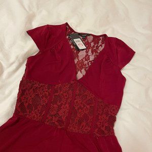 Guess Red Corset Jumpsuit
